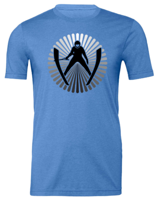 Jumper Black & White on Blue